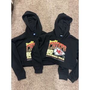 Kansas City Chiefs Cropped Hoodie Bundle — Women's L‎ & XL — NWT + NWOT